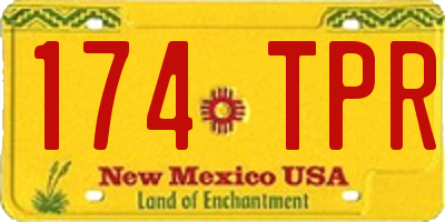 NM license plate 174TPR