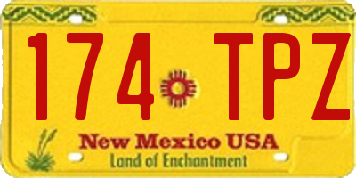 NM license plate 174TPZ