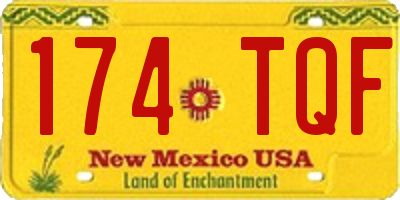NM license plate 174TQF
