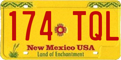 NM license plate 174TQL