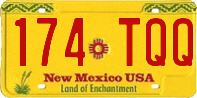 NM license plate 174TQQ