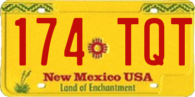 NM license plate 174TQT
