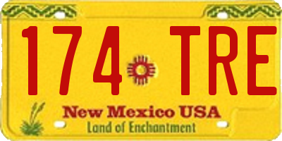NM license plate 174TRE