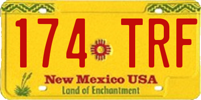 NM license plate 174TRF