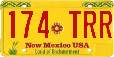 NM license plate 174TRR