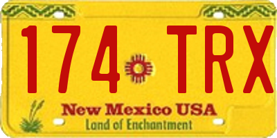 NM license plate 174TRX