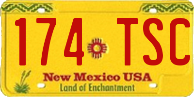 NM license plate 174TSC