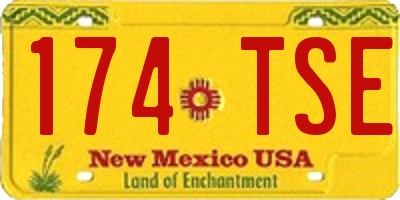 NM license plate 174TSE