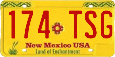 NM license plate 174TSG