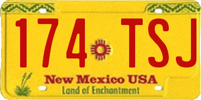 NM license plate 174TSJ