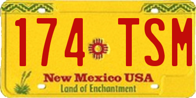 NM license plate 174TSM