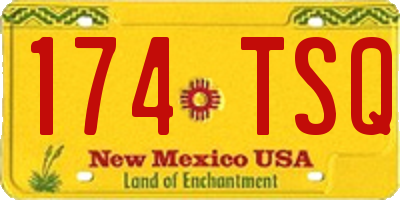 NM license plate 174TSQ