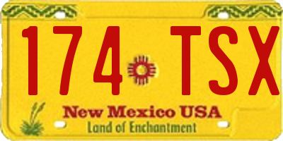 NM license plate 174TSX