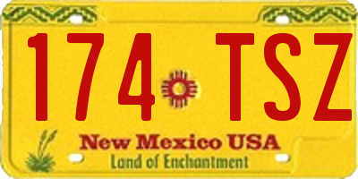 NM license plate 174TSZ