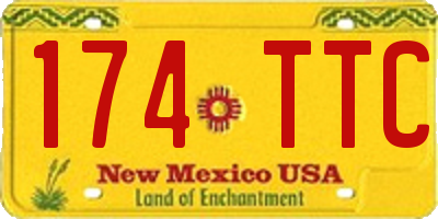 NM license plate 174TTC