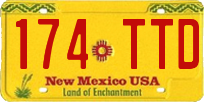 NM license plate 174TTD