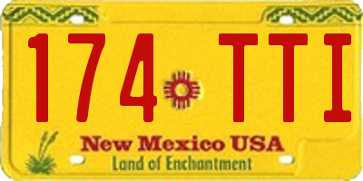 NM license plate 174TTI