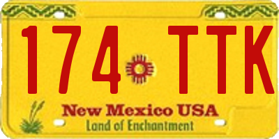 NM license plate 174TTK