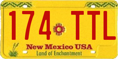 NM license plate 174TTL