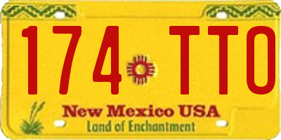 NM license plate 174TTO