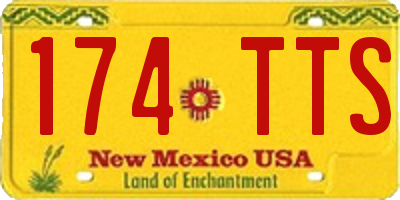 NM license plate 174TTS