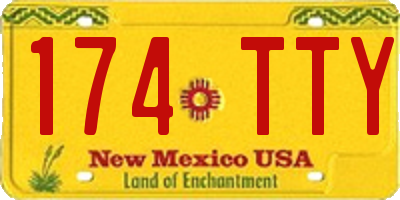 NM license plate 174TTY