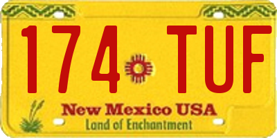NM license plate 174TUF