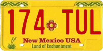 NM license plate 174TUL