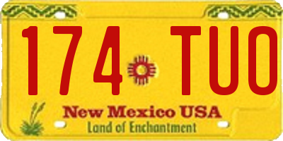NM license plate 174TUO