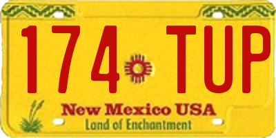 NM license plate 174TUP
