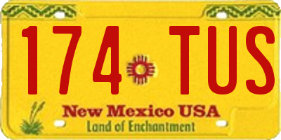 NM license plate 174TUS