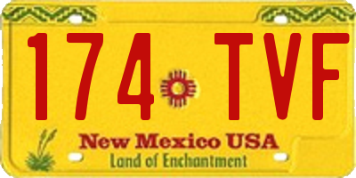 NM license plate 174TVF