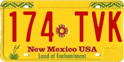 NM license plate 174TVK