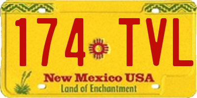 NM license plate 174TVL