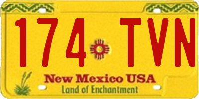 NM license plate 174TVN