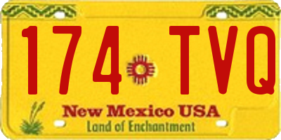 NM license plate 174TVQ