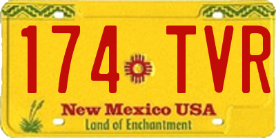 NM license plate 174TVR