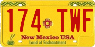 NM license plate 174TWF
