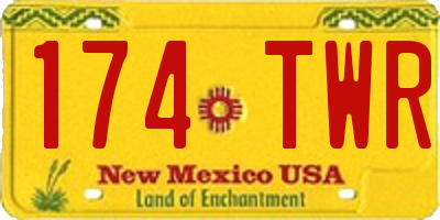 NM license plate 174TWR