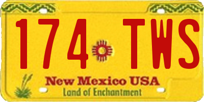 NM license plate 174TWS