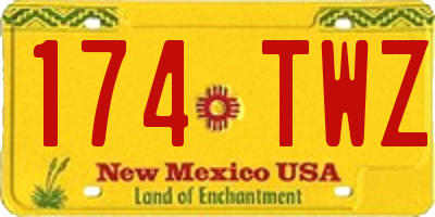NM license plate 174TWZ