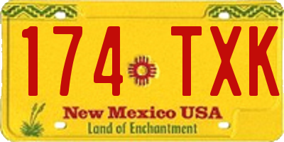 NM license plate 174TXK
