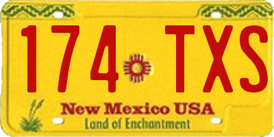 NM license plate 174TXS