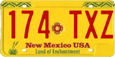 NM license plate 174TXZ