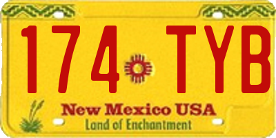 NM license plate 174TYB