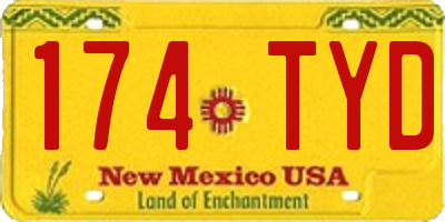 NM license plate 174TYD