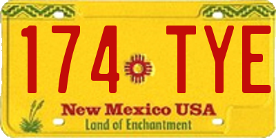 NM license plate 174TYE