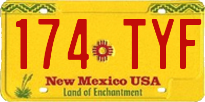 NM license plate 174TYF