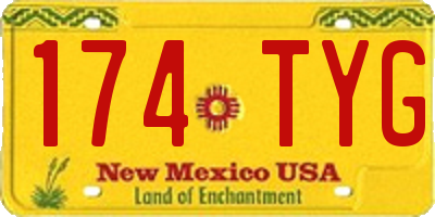 NM license plate 174TYG