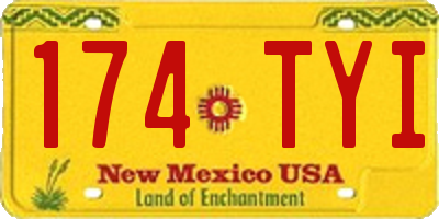 NM license plate 174TYI